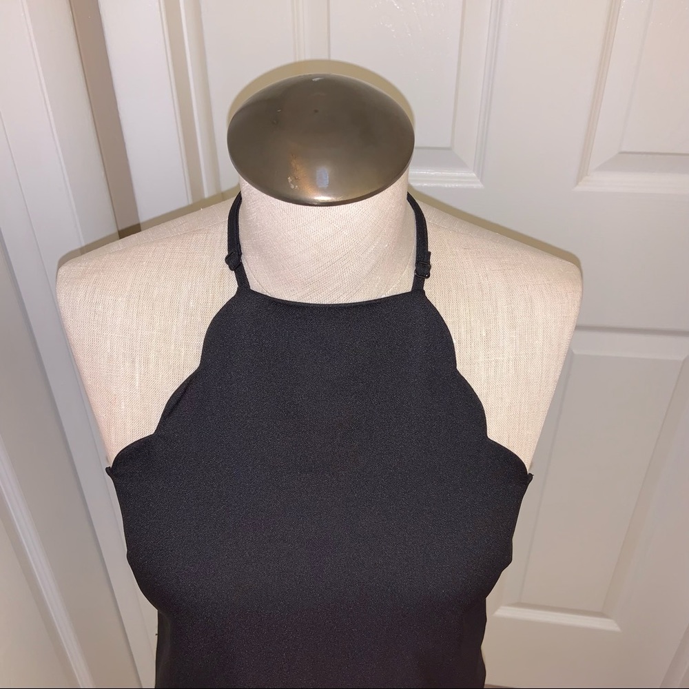 LULUS Endlessly Endearing Black Scalloped Dress - Picture 5 of 11